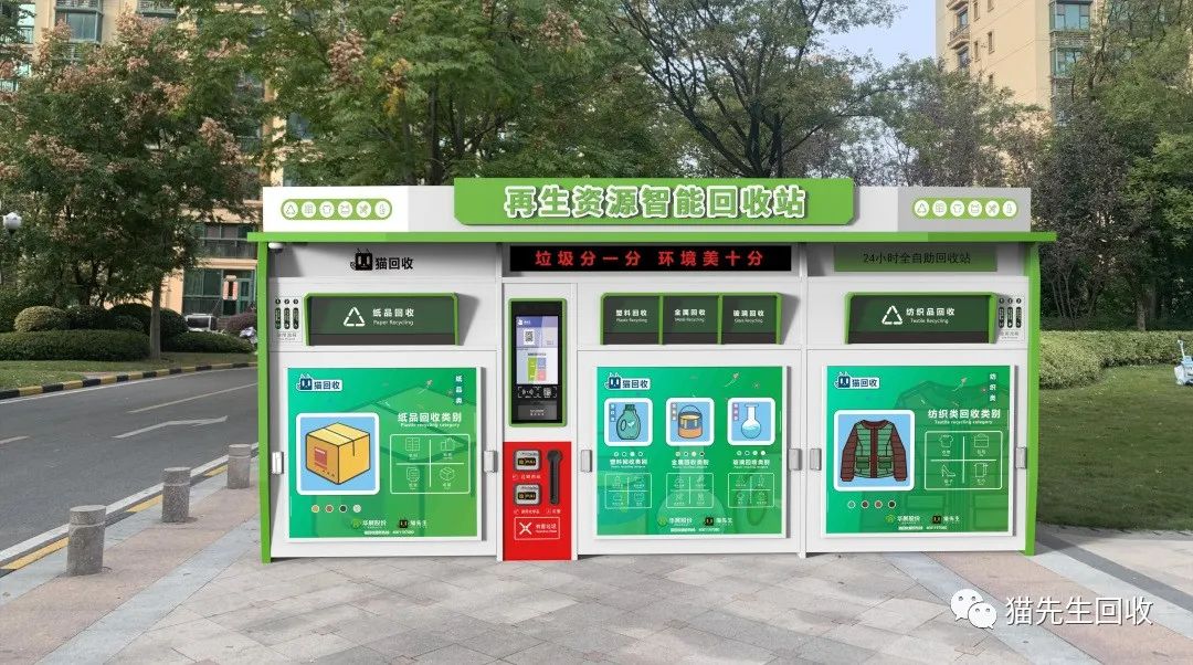 貓先生智能再生資源回收站，環(huán)保驛站，垃圾分類設(shè)備廠家