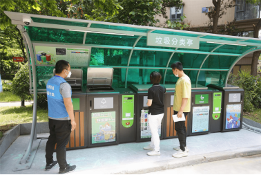 華展貓先生，湖北武漢智能垃圾分類項目，智能垃圾房廠家，垃圾分類亭