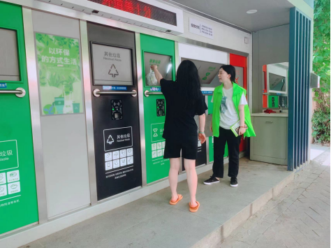 貓先生兩網(wǎng)融合環(huán)保驛站，小區(qū)垃圾分類站，垃圾房廠家